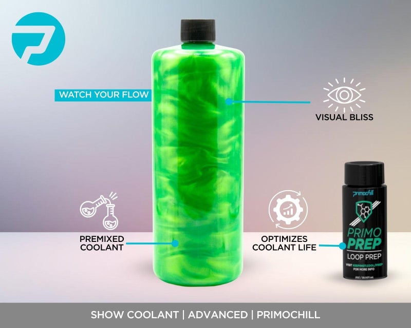 PrimoChill Vue - Computer WaterCooling Coolant, Visual Flow, Solid/Non-Transparent, Full Protection, PrimoPrep Included, Proudly Made in The USA - UV Green SX - Image 2
